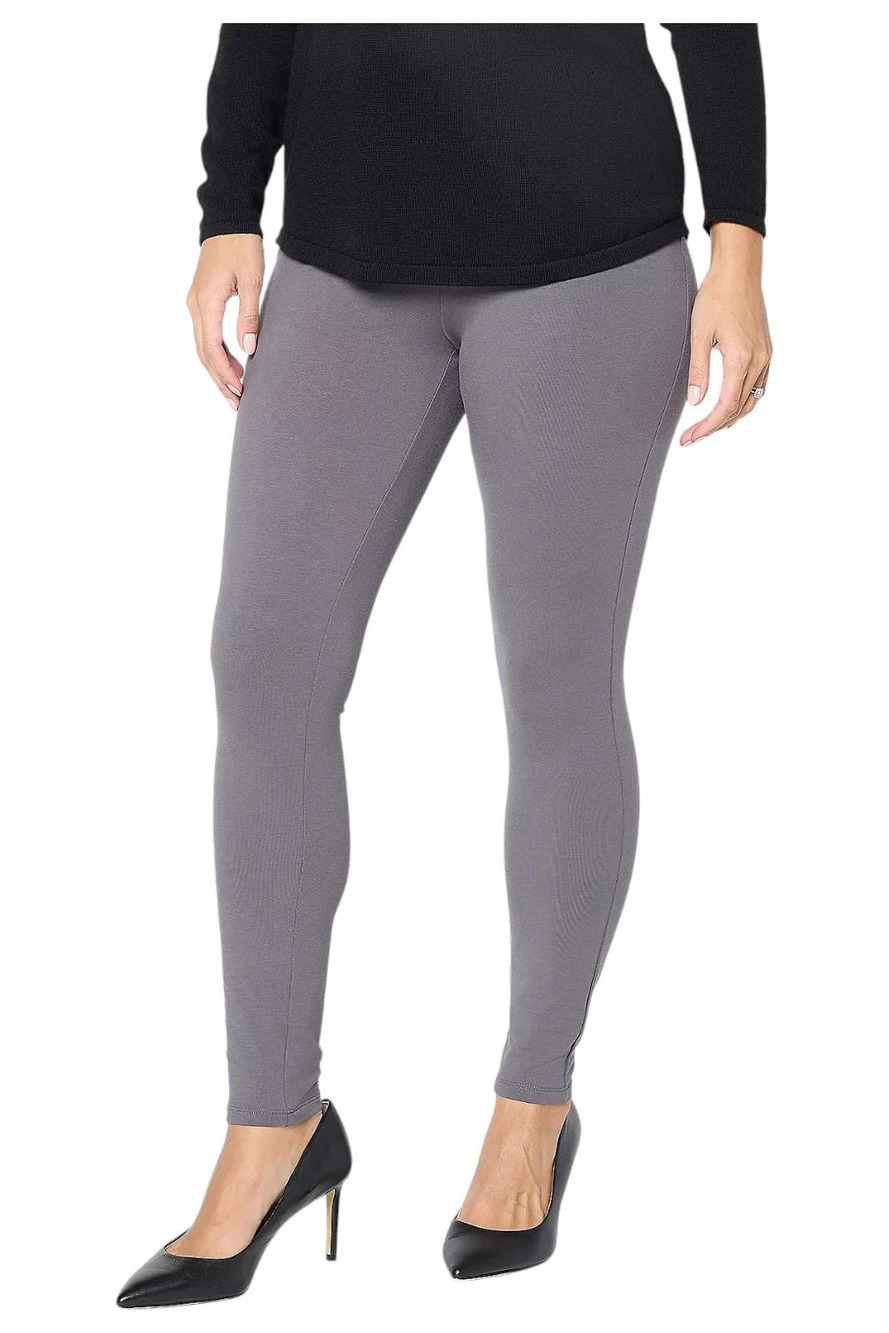 Women with Control Women's Knit Leggings Gunmetal - Petite